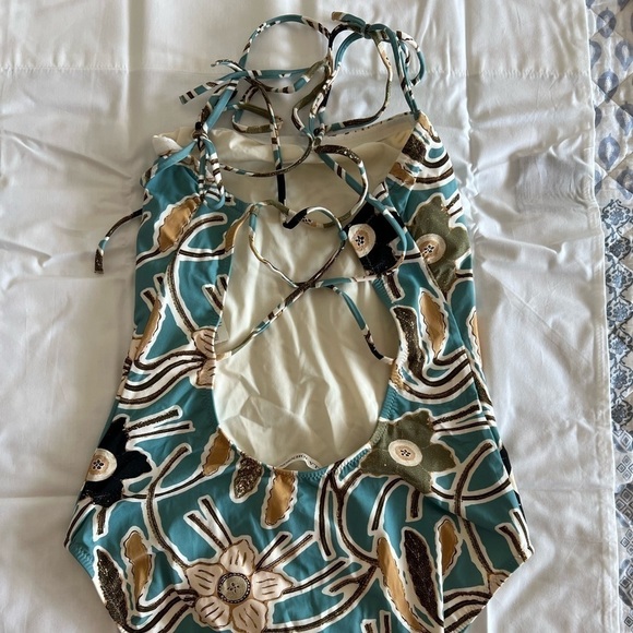 ULLA JOHNSON Marisol Printed Maillot Swimsuit - Picture 5 of 15